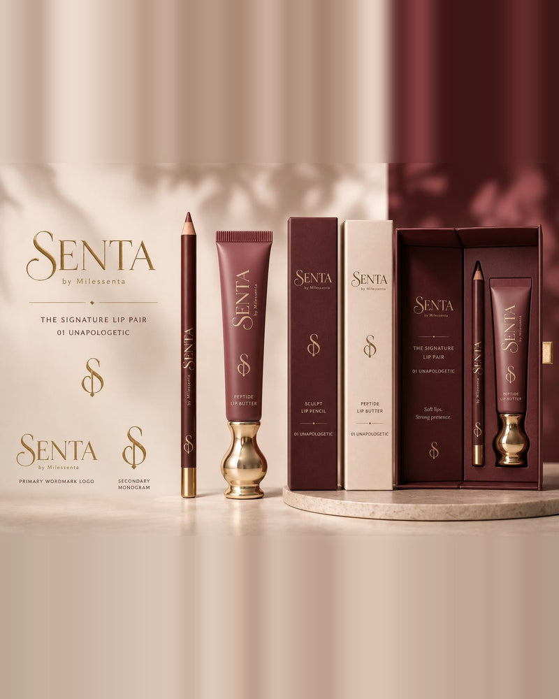 SENTA Signature Lip Pair with the boxes and the kit
