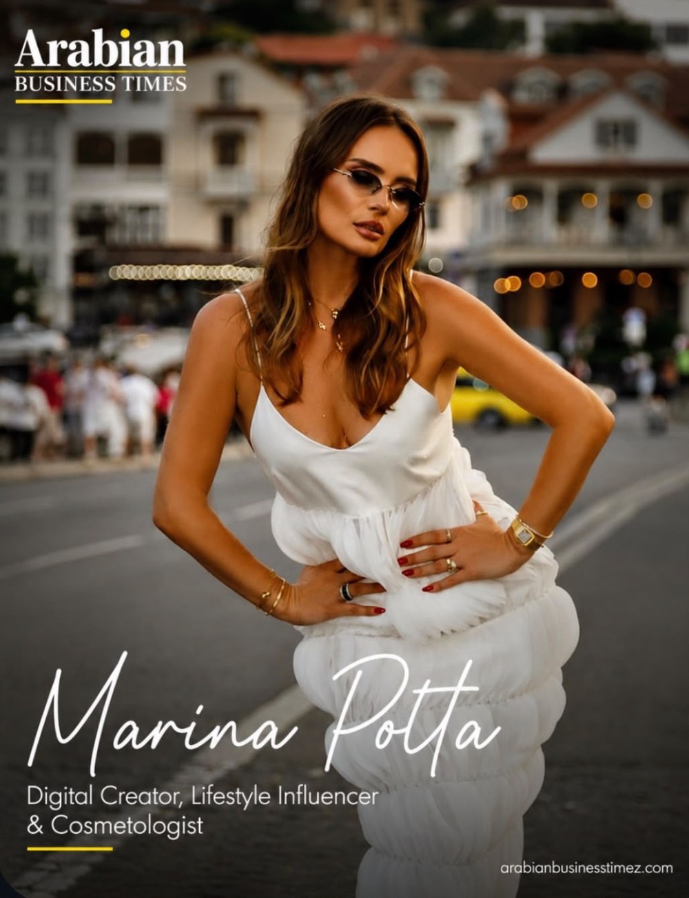 Marina on the cover of Arabian Business Times